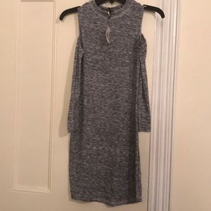 Grey sweater dress